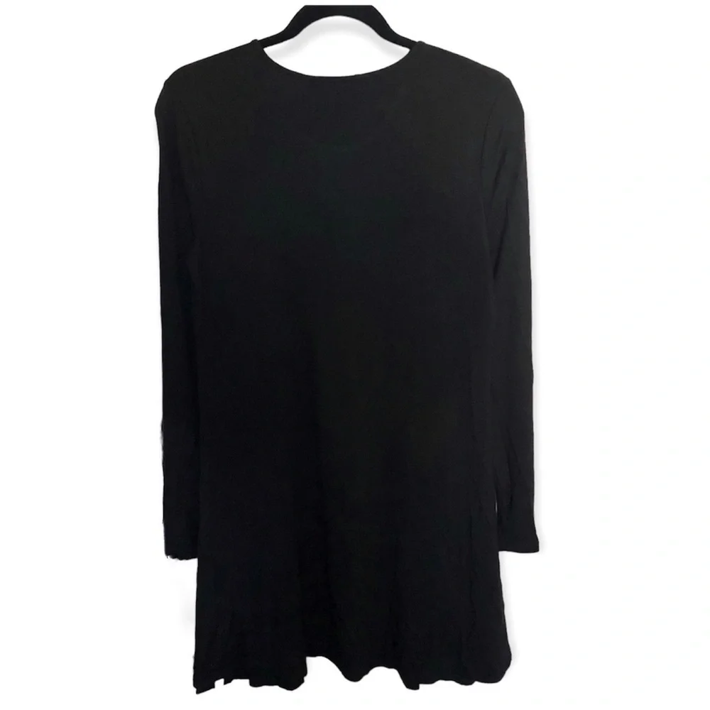 Betabrand Black Modal Silk Jersey Sweatershirt Travel dress